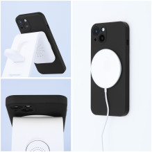 Case for iPhone 11 PRO Silicone Mag Cover compatible with MagSafe black