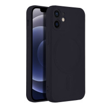 Case for iPhone 12 MINI Silicone Mag Cover compatible with MagSafe black