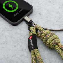 FORCELL F-DESIGN S10X165 crossbody phone lanyard with adjustable length (max 82,5cm in the loop) green pink purple FORCELL F-DESIGN S10X165 crossbody phone lanyard with adjustable length (max 82,5cm in the loop) green pink purple