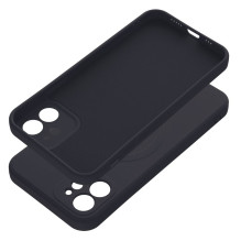 „iPhone 12“ silikoninis dėklas, suderinamas su „MagSafe“, juodas „iPhone 12“ silikoninis dėklas, suderinamas su „MagSafe“, juodas