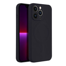 Case for iPhone 13 PRO Silicone Mag Cover compatible with MagSafe black