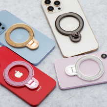 Telefono stovas CIRCLE GLITTER - lipdukas - auksinis