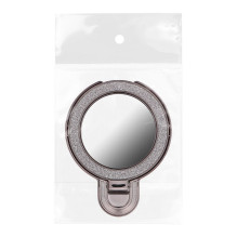 Telefono laikiklis CIRCLE MIRROR - priklijuojamas - juodas