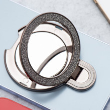 Phone stand CIRCLE MIRROR - stick-on - black Phone stand CIRCLE MIRROR - stick-on - black