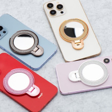 Phone stand CIRCLE MIRROR - stick-on - gold Phone stand CIRCLE MIRROR - stick-on - gold
