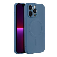 „iPhone 13 PRO“ silikoninis dėklas, suderinamas su „MagSafe“, mėlynas „iPhone 13 PRO“ silikoninis dėklas, suderinamas su „MagSafe“, mėlynas
