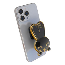 Telefono stovas RABBIT - priklijuojamas - juodas Telefono stovas RABBIT - priklijuojamas - juodas