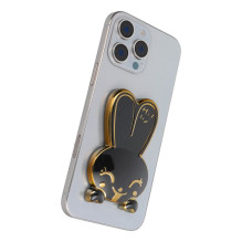 Telefono stovas RABBIT - priklijuojamas - juodas Telefono stovas RABBIT - priklijuojamas - juodas