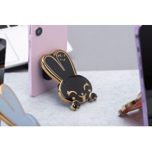 Telefono stovas RABBIT - priklijuojamas - juodas Telefono stovas RABBIT - priklijuojamas - juodas