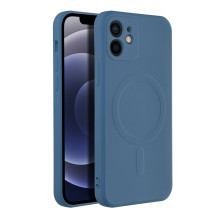 Case for iPhone 12 Silicone Mag Cover compatible with MagSafe blue