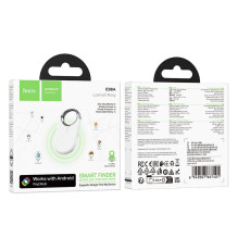 Lokatorius, suderinamas su „Google Find My Device“, Hoco E98A perlo baltumo spalvos