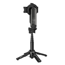 Gyvas stovas Hoco su magnetiniu ir universaliu laikikliu bei nuotolinio valdymo pultu K27 PRO, juodas