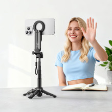 Live stand Hoco with magnetic and universal hilder with remote control K27 PRO czarny