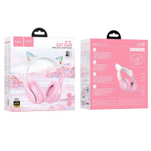 Belaidės ausinės Hoco W42 Cat Ear vyšnių žiedų formos