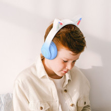 Belaidės ausinės Hoco W42 Cat Ear, krištolo mėlynos