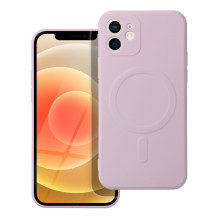 Case for iPhone 12 Silicone Mag Cover compatible with MagSafe pink