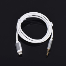 Cable AUX Lightning (male) to Jack 3,5 mm (male) white