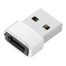 Adapteris C tipo (lizdas) į USB A tipo (kištukas), sidabrinis