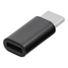 Adapteris Micro USB į C tipo „Blue Star“ – juodas Adapteris Micro USB į C tipo „Blue Star“ – juodas