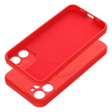 „iPhone 12 MINI“ silikoninis dėklas, suderinamas su „MagSafe“, raudonas „iPhone 12 MINI“ silikoninis dėklas, suderinamas su „MagSafe“, raudonas