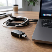 Adapter USB A 3.0 to Type C Blue Star - black Adapter USB A 3.0 to Type C Blue Star - black