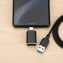 Adapter USB A 3.0 to Type C Blue Star - black Adapter USB A 3.0 to Type C Blue Star - black