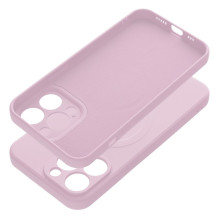 Case for iPhone 13 PRO Silicone Mag Cover compatible with MagSafe pink