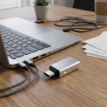 Adapter USB A 3.0 to Type C Blue Star - white Adapter USB A 3.0 to Type C Blue Star - white