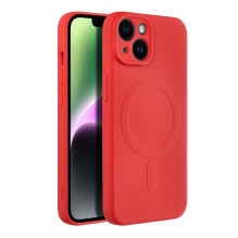 „iPhone 14“ silikoninis dėklas, suderinamas su „MagSafe“, raudonas „iPhone 14“ silikoninis dėklas, suderinamas su „MagSafe“, raudonas