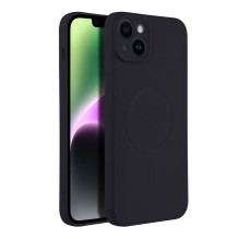 Case for iPhone 14 PLUS Silicone Mag Cover compatible with MagSafe black