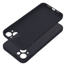 „iPhone 14 PLUS“ silikoninis dėklas, suderinamas su „MagSafe“, juodas „iPhone 14 PLUS“ silikoninis dėklas, suderinamas su „MagSafe“, juodas