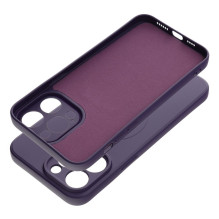 Case for iPhone 14 PRO MAX Silicone Mag Cover compatible with MagSafe dark purple