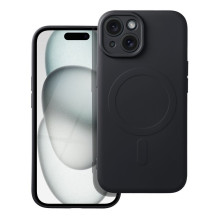 Case for iPhone 15 Silicone Mag Cover compatible with MagSafe black