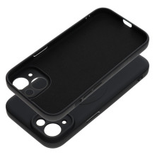 Case for iPhone 15 Silicone Mag Cover compatible with MagSafe black