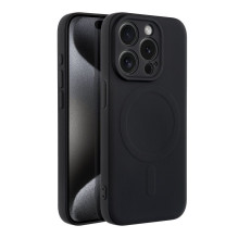 Case for iPhone 15 PRO Silicone Mag Cover compatible with MagSafe black
