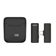 Wireless lavalier microphone Type C with charging case S11 black Wireless lavalier microphone Type C with charging case S11 black