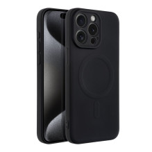 Case for iPhone 15 PRO MAX Silicone Mag Cover compatible with MagSafe black