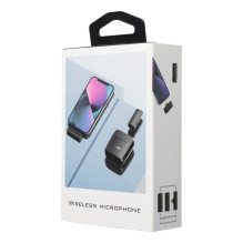 Wireless lavalier microphone Type C with charging case S11 black Wireless lavalier microphone Type C with charging case S11 black