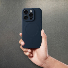 „iPhone 15 PRO“ silikoninis dėklas, suderinamas su „MagSafe“, titano mėlynos spalvos „iPhone 15 PRO“ silikoninis dėklas, suderinamas su „MagSafe“, titano mėlynos spalvos