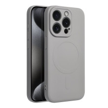 „iPhone 15 PRO“ silikoninis dėklas, suderinamas su „MagSafe“, titano pilkos spalvos „iPhone 15 PRO“ silikoninis dėklas, suderinamas su „MagSafe“, titano pilkos spalvos