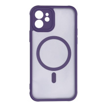 „iPhone 12“ visiškai matinis „Mag“ dėklas, suderinamas su „MagSafe“, violetinis „iPhone 12“ visiškai matinis „Mag“ dėklas, suderinamas su „MagSafe“, violetinis