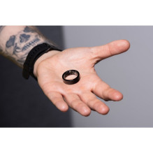 „Smart Ring R11M“ – išmanusis plieninis žiedas su įkrovimo dėžute, 8 dydis (18,1 mm), juodas „Smart Ring R11M“ – išmanusis plieninis žiedas su įkrovimo dėžute, 8 dydis (18,1 mm), juodas
