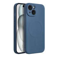 „iPhone 15“ silikoninis dėklas, suderinamas su „MagSafe“, mėlynas „iPhone 15“ silikoninis dėklas, suderinamas su „MagSafe“, mėlynas