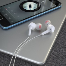 Laidinės ausinės Jack 3,5 mm Hoco M78 baltos