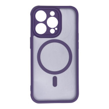 Case for iPhone 14 PRO Full Matte Mag Cover compatible with MagSafe purple
