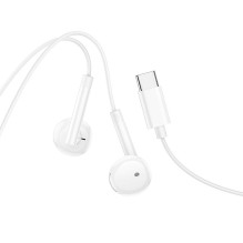 Wire earphones USB C Hoco M95 white