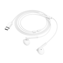 Wire earphones USB C Hoco M95 white