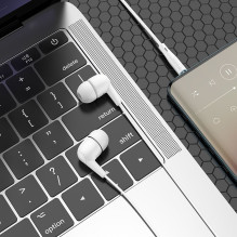 Laidinės ausinės Jack 3,5 mm Hoco M97 baltos