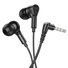 Laidinės ausinės, 3,5 mm lizdas, Hoco M102, juodos Laidinės ausinės, 3,5 mm lizdas, Hoco M102, juodos