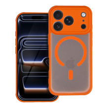 Case for iPhone 12 Full Matte Mag Cover compatible with MagSafe orange